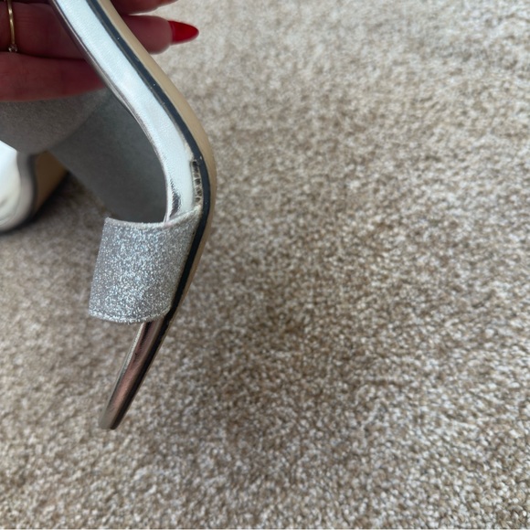 Silver Women's Heels, Dress Up Heels, Size 8 - Picture 5 of 8